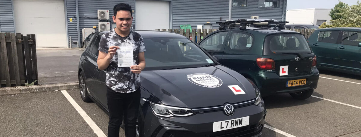 Gregorie passed his driving test