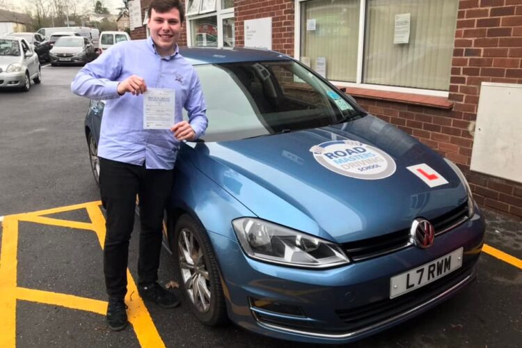 Connor Gibson passed his driving test