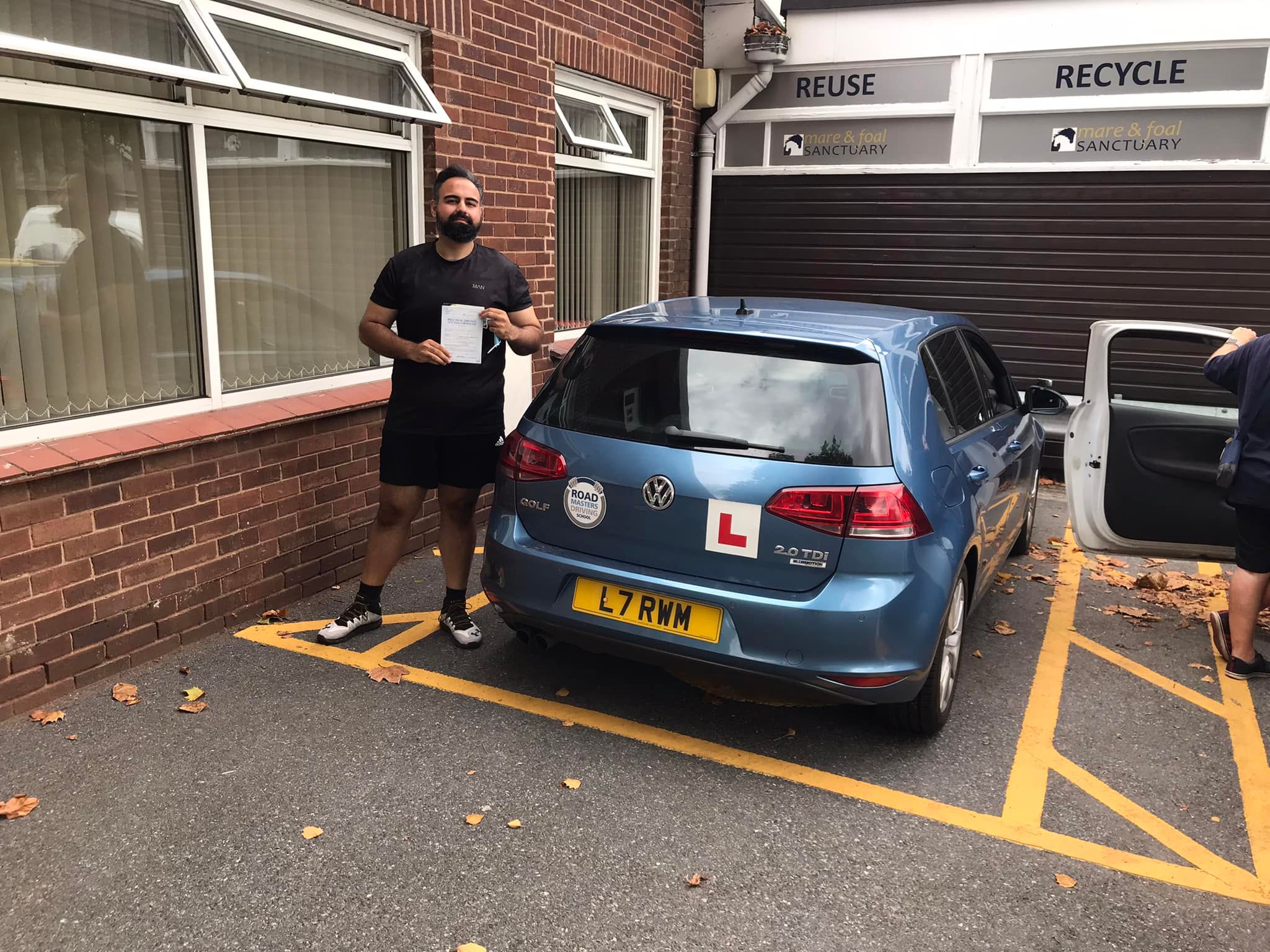 Azzam passed his driving test